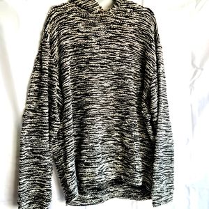 B&W Oversized Popcorn Hoodie